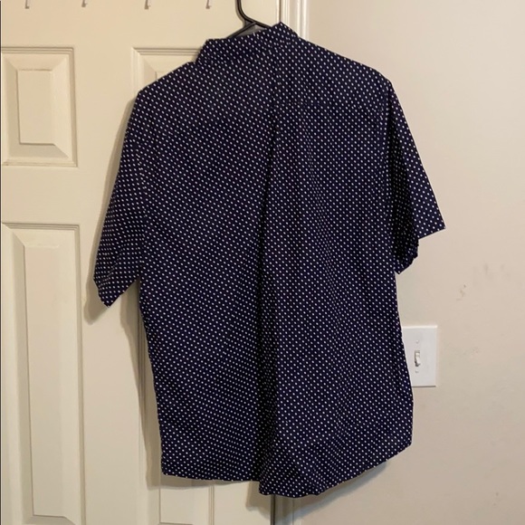 H&M Navy Dotted Button Up XL - Picture 2 of 3